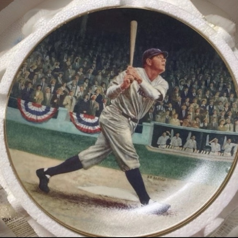 Babe Ruth Limited Edition 8” Plate Promo Card and COA